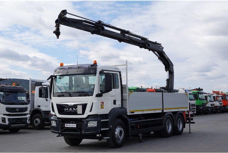 MAN TGS 26.320 / 6X4 / SKRZYNIOWY 6.5 M + HDS HIAB 188 BS-3 / MAX UD - Грузовик бортовой/ Платформа, Автоманипулятор: фото 1 MAN TGS 26.320 / 6X4 / SKRZYNIOWY 6.5 M + HDS HIAB 188 BS-3 / MAX UD - Грузовик бортовой/ Платформа, Автоманипулятор: фото 1