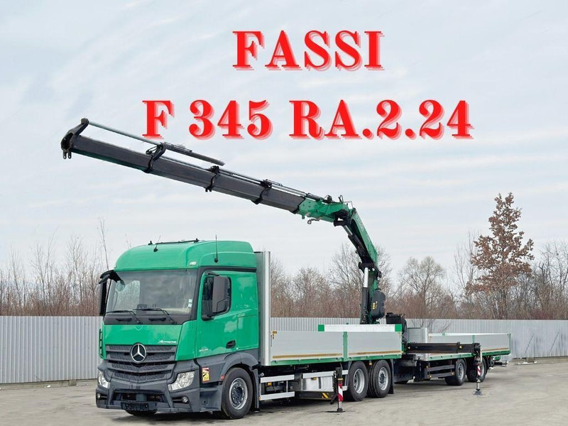 Mercedes-Benz ACTROS 2645 * FASSI F345.24 + FUNK + Anhänger - Грузовик бортовой/ Платформа, Автоманипулятор: фото 1 Mercedes-Benz ACTROS 2645 * FASSI F345.24 + FUNK + Anhänger - Грузовик бортовой/ Платформа, Автоманипулятор: фото 1