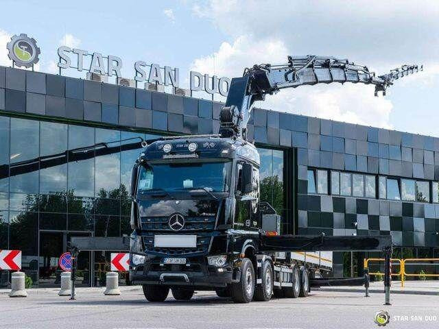 Mercedes-Benz AROCS 3251 8x4 HMF 8520 Fly Jib Winch - Грузовик бортовой/ Платформа, Автоманипулятор: фото 1 Mercedes-Benz AROCS 3251 8x4 HMF 8520 Fly Jib Winch - Грузовик бортовой/ Платформа, Автоманипулятор: фото 1