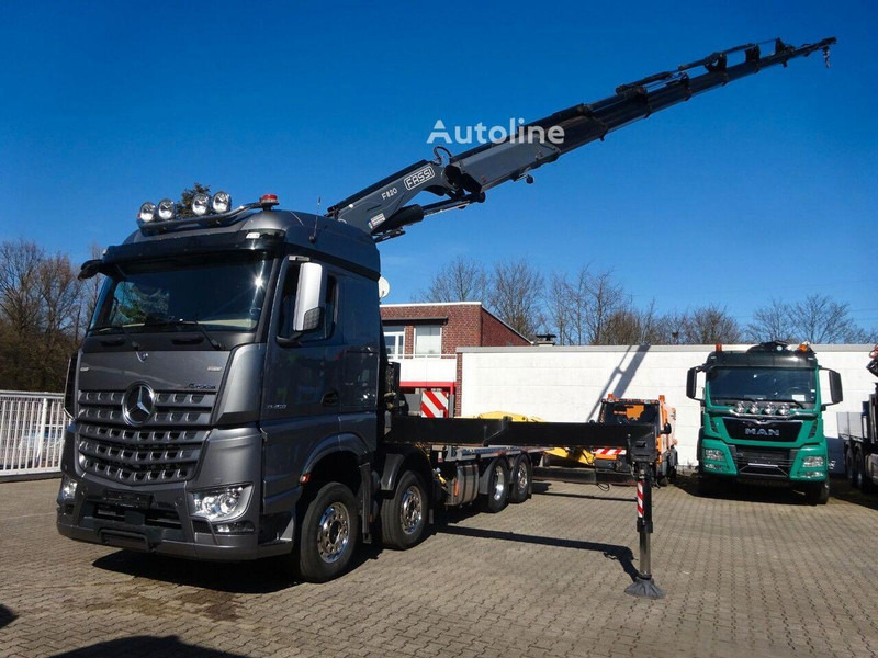 Mercedes-Benz Arocs 3453 8x2 Open Flatbed + Crane Fassi F820 - Грузовик бортовой/ Платформа, Автоманипулятор: фото 5 Mercedes-Benz Arocs 3453 8x2 Open Flatbed + Crane Fassi F820 - Грузовик бортовой/ Платформа, Автоманипулятор: фото 5