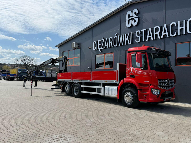 Грузовик бортовой/ Платформа, Автоманипулятор Mercedes-Benz Arocs Actros 2532 / E6 / 6x2 / skrzynia + żuraw Palfinger / budo: фото 12