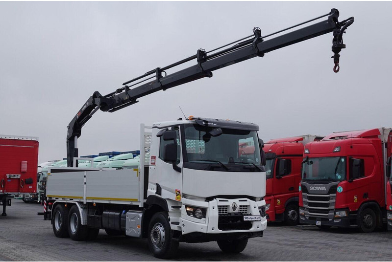 Renault C 380 / 6x4 / SKRZYNIOWY 6,6 m / + HDS HIAB 188 x-hiduo wysów: 1 - Грузовик бортовой/ Платформа, Автоманипулятор: фото 1 Renault C 380 / 6x4 / SKRZYNIOWY 6,6 m / + HDS HIAB 188 x-hiduo wysów: 1 - Грузовик бортовой/ Платформа, Автоманипулятор: фото 1
