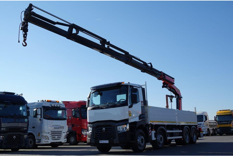 Renault C 430 / 8x4 / SKRZYNIOWY 7 M + HDS PALFINGER 33002 -wysów: 14,5 - Грузовик бортовой/ Платформа, Автоманипулятор: фото 2 Renault C 430 / 8x4 / SKRZYNIOWY 7 M + HDS PALFINGER 33002 -wysów: 14,5 - Грузовик бортовой/ Платформа, Автоманипулятор: фото 2