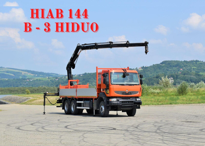 Renault KERAX 410 * HIAB 144 B-3 HIDUO / 6x4 * TOP - Грузовик бортовой/ Платформа, Автоманипулятор: фото 1 Renault KERAX 410 * HIAB 144 B-3 HIDUO / 6x4 * TOP - Грузовик бортовой/ Платформа, Автоманипулятор: фото 1