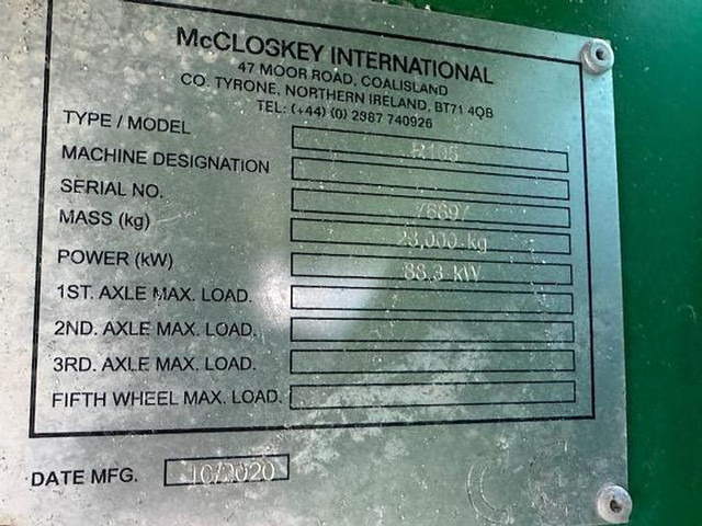 MCCLOSKEY R105 - Строительная техника: фото 2 MCCLOSKEY R105 - Строительная техника: фото 2