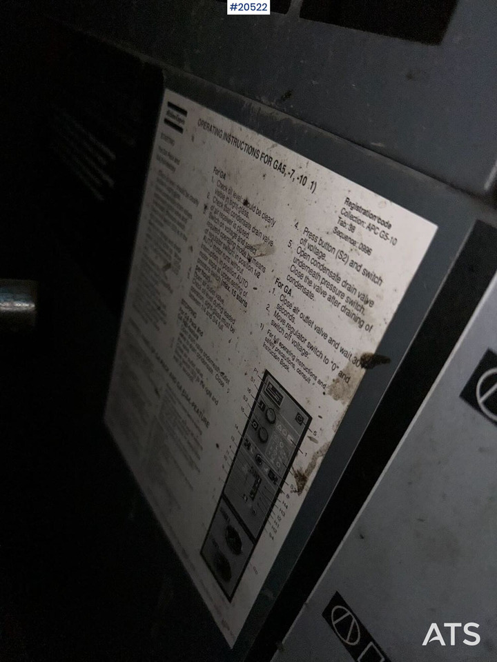 Atlas Copco GA7 - Строительная техника: фото 5 Atlas Copco GA7 - Строительная техника: фото 5