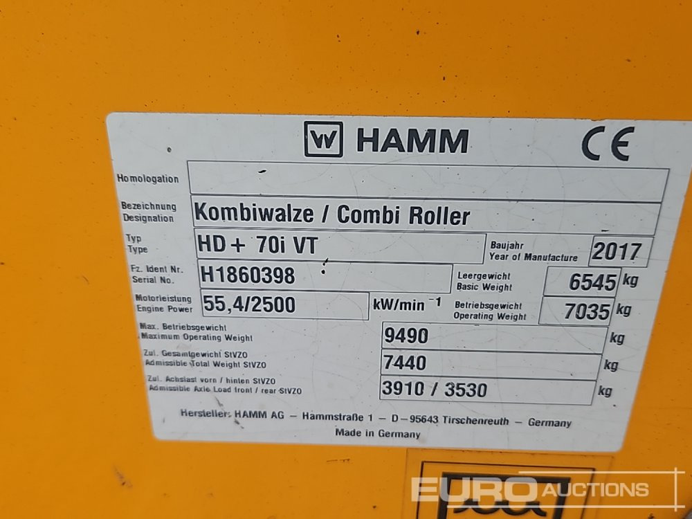 Каток 2017 Hamm HD70IVT: фото 22