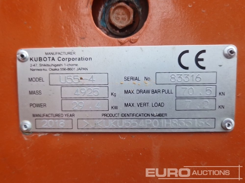 Kubota U55-4 - Мини-экскаватор: фото 2 Kubota U55-4 - Мини-экскаватор: фото 2