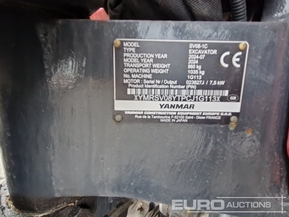 Мини-экскаватор Unused 2024 Yanmar SV08-1C: фото 23 Мини-экскаватор Unused 2024 Yanmar SV08-1C: фото 23