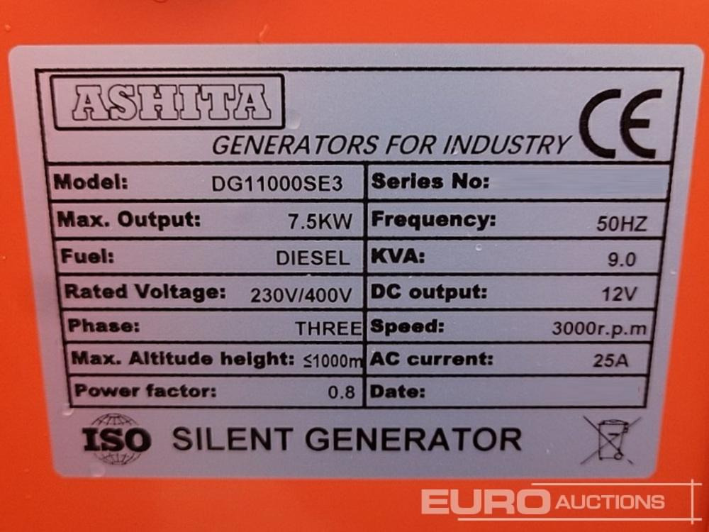 Электрогенератор Unused Ashita Power DG11000SE3: фото 14