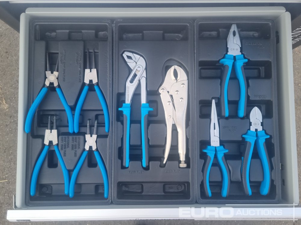 Строительное оборудование Unused Günter Wagen Germany Tool Trolley, 6 Drawers with 220 Pieces: фото 10