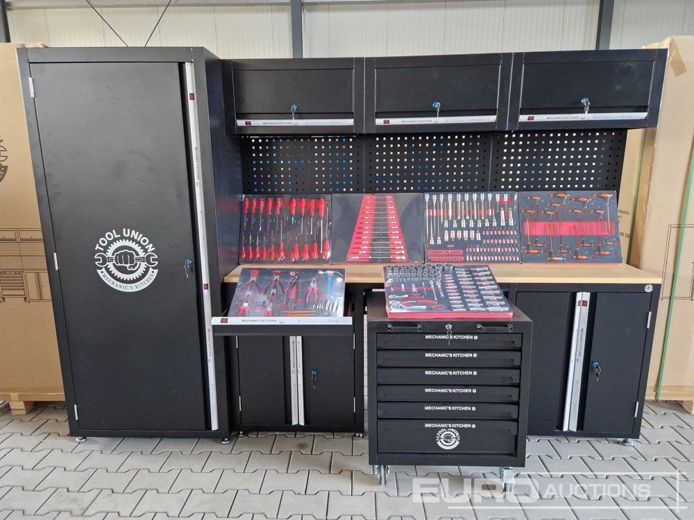 Unused TOOL UNION Mechanic's Kitchen Workbench incl. Tool Trolley & Tools - Строительное оборудование: фото 1 Unused TOOL UNION Mechanic's Kitchen Workbench incl. Tool Trolley & Tools - Строительное оборудование: фото 1