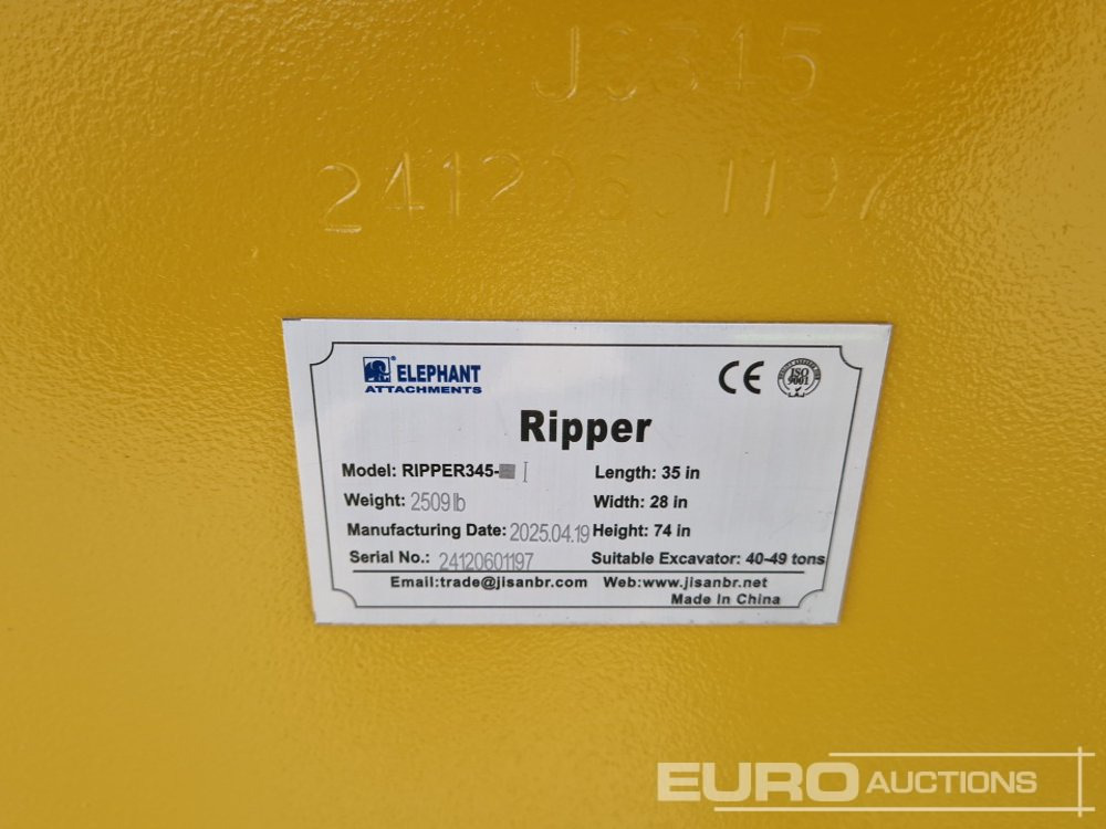Рыхлитель для Экскаваторов Unused 2025 Elephant  RIPPER345-I: фото 7