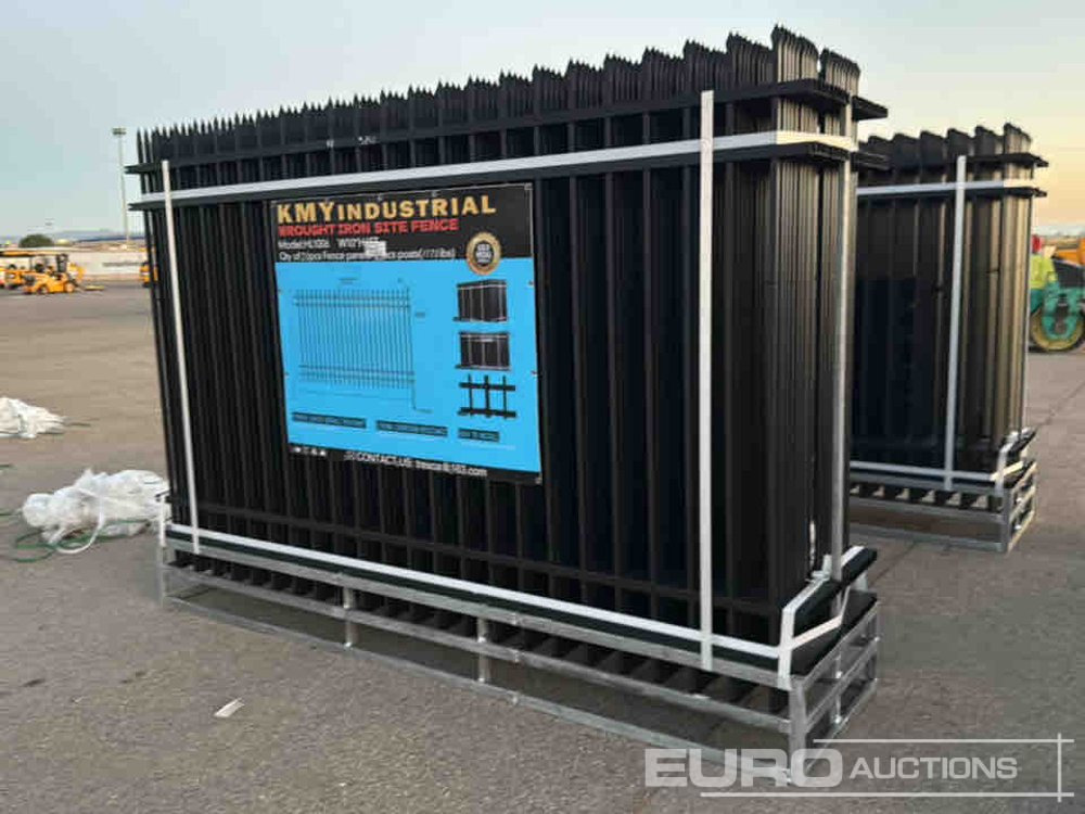 Unused 2025 KMY Industrial Iron Site Fence, Qty (20 of) Fence Panels, (20 of) Posts (W10XH6') Powder Coated Surface - Инструмент/ Оборудование: фото 3 Unused 2025 KMY Industrial Iron Site Fence, Qty (20 of) Fence Panels, (20 of) Posts (W10XH6') Powder Coated Surface - Инструмент/ Оборудование: фото 3