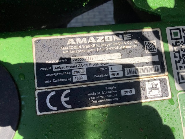 Amazone TS 4200 hydro - Разбрасыватель удобрений: фото 2 Amazone TS 4200 hydro - Разбрасыватель удобрений: фото 2