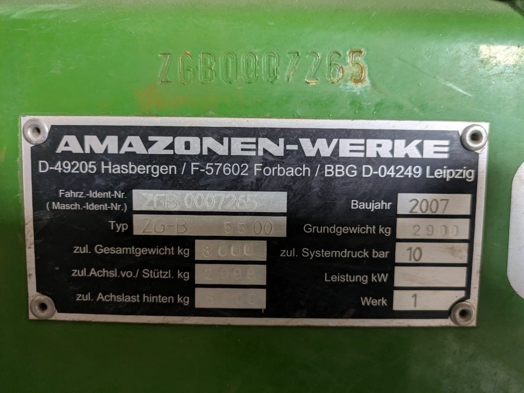 Amazone ZGB 5500 - Опрыскиватель: фото 4 Amazone ZGB 5500 - Опрыскиватель: фото 4