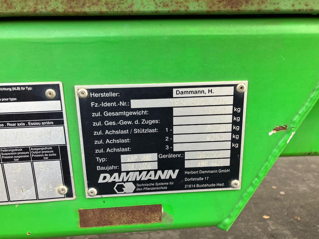 Dammann Profi- Class 5000 Liter Typ AN - Опрыскиватель: фото 2 Dammann Profi- Class 5000 Liter Typ AN - Опрыскиватель: фото 2