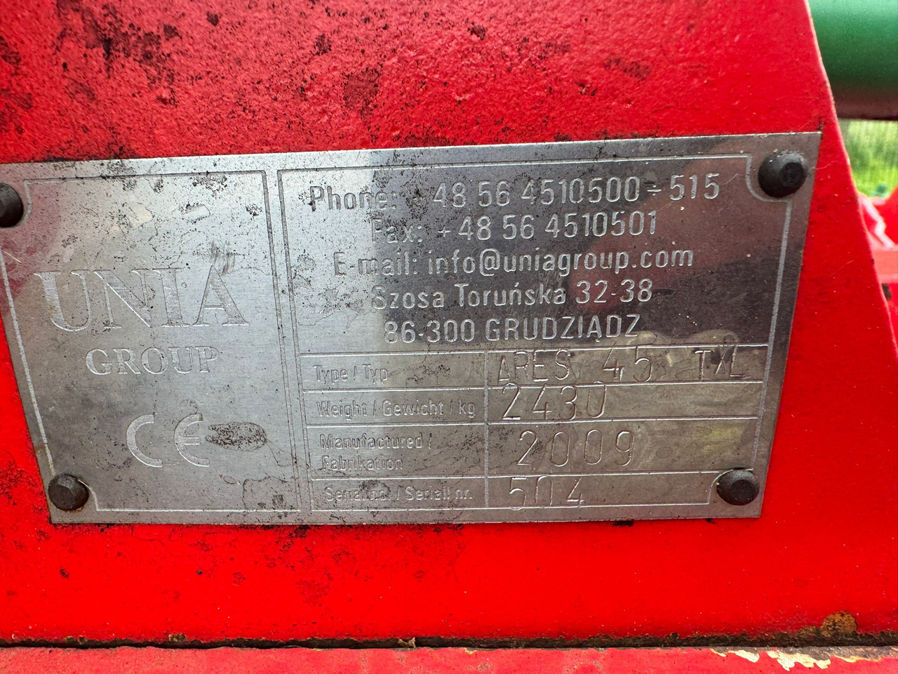 Unia ARES T XL - Борона: фото 2 Unia ARES T XL - Борона: фото 2