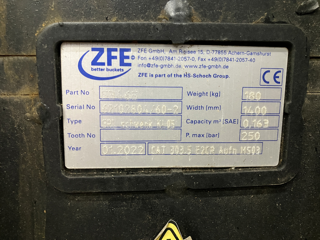 ZFE Grabenräumlöffel hydr. 1400mm - Экскаватор: фото 2 ZFE Grabenräumlöffel hydr. 1400mm - Экскаватор: фото 2