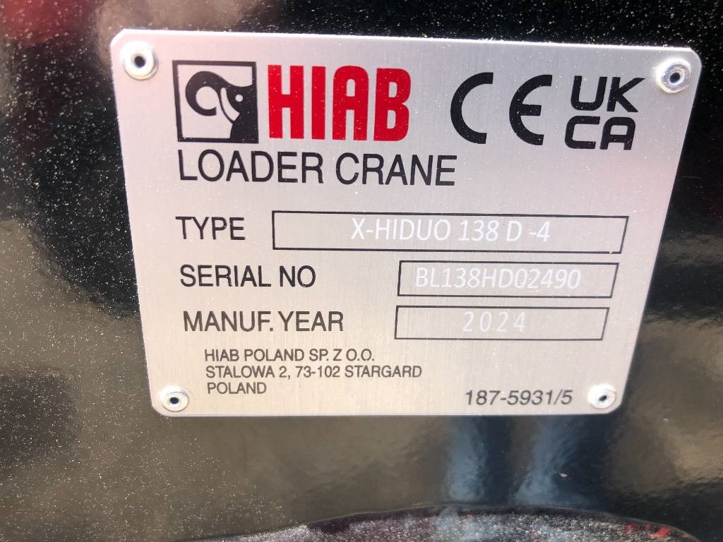 Новый Кран-манипулятор для Грузовиков Hiab X-HiDuo 138 D-4: фото 6