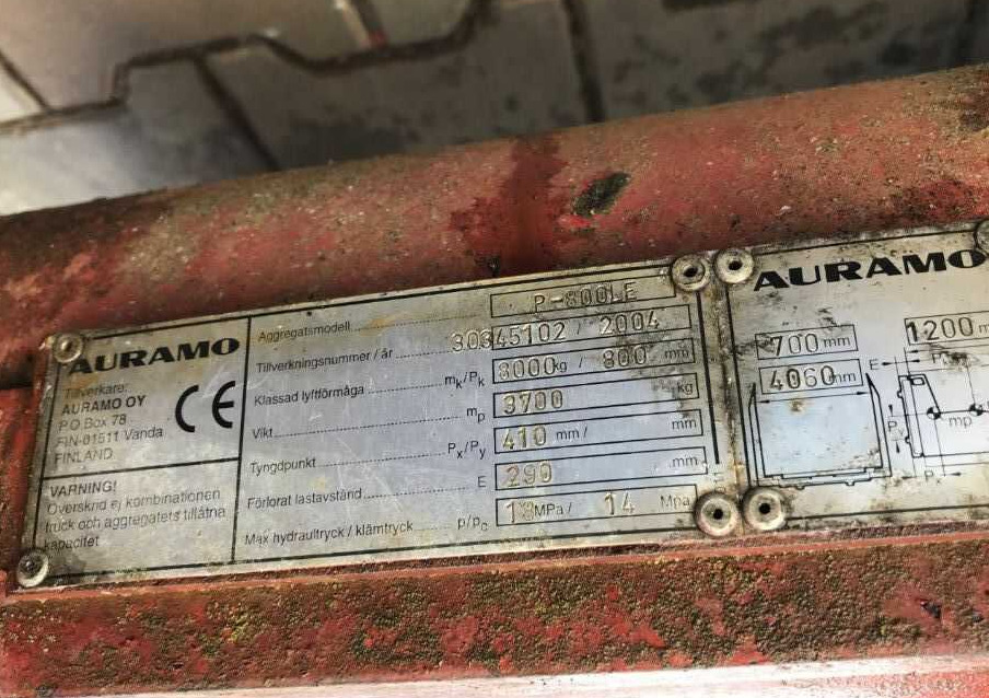 Auramo P-800LE - Захват для Вилочных погрузчиков: фото 4 Auramo P-800LE - Захват для Вилочных погрузчиков: фото 4