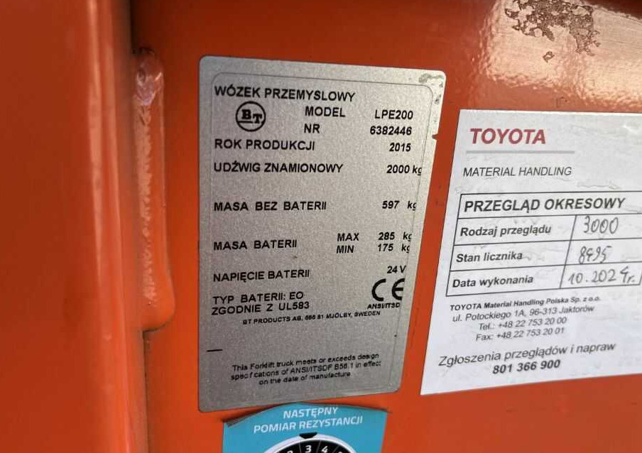 BT LPE200 - Тележка: фото 4 BT LPE200 - Тележка: фото 4