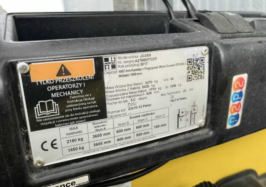 Hyster J3.0XN - Электропогрузчик: фото 4 Hyster J3.0XN - Электропогрузчик: фото 4