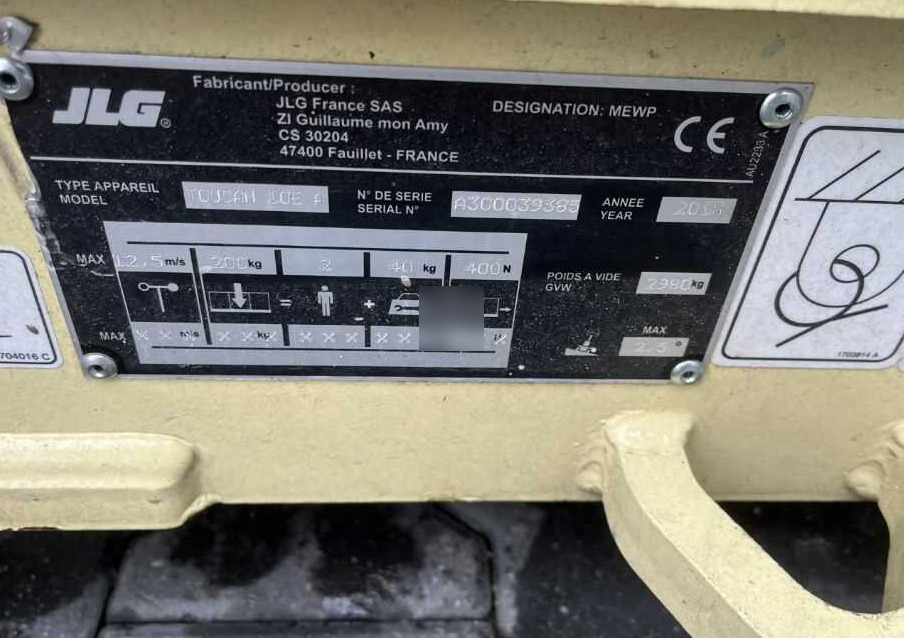 JLG Toucan 10EA - Вертикальный мачтовый подъемник: фото 4 JLG Toucan 10EA - Вертикальный мачтовый подъемник: фото 4