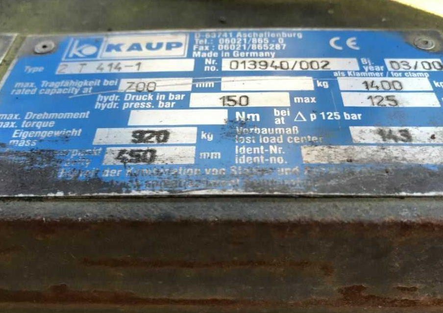 Kaup 2T414-1, Kartonklammer - Захват для Погрузочно-разгрузочной техники: фото 5 Kaup 2T414-1, Kartonklammer - Захват для Погрузочно-разгрузочной техники: фото 5