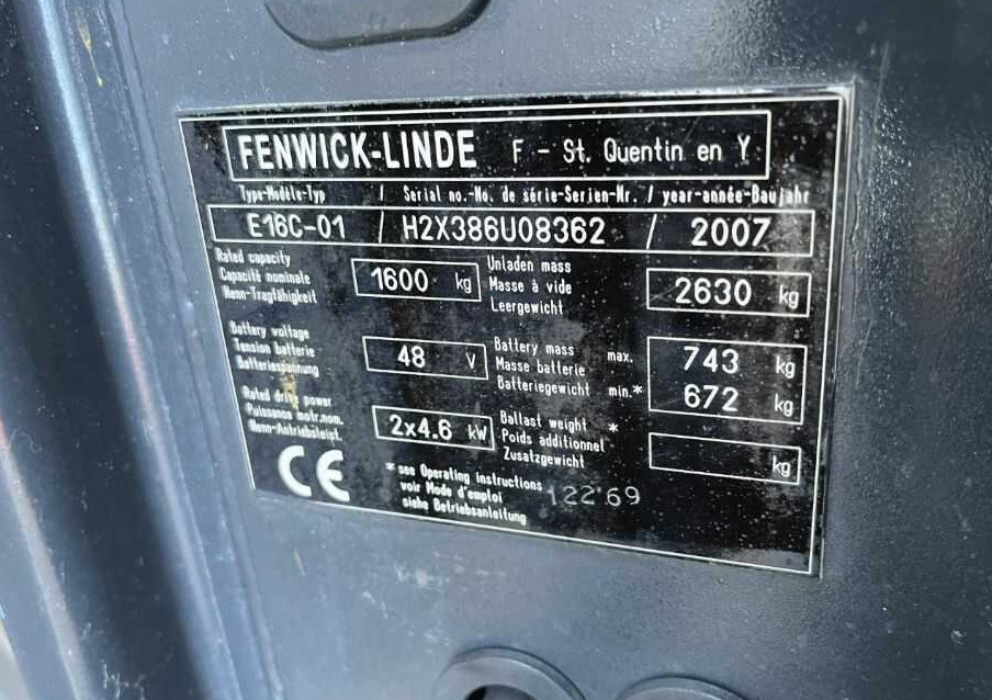 Linde E16C-01 - Электропогрузчик: фото 4 Linde E16C-01 - Электропогрузчик: фото 4