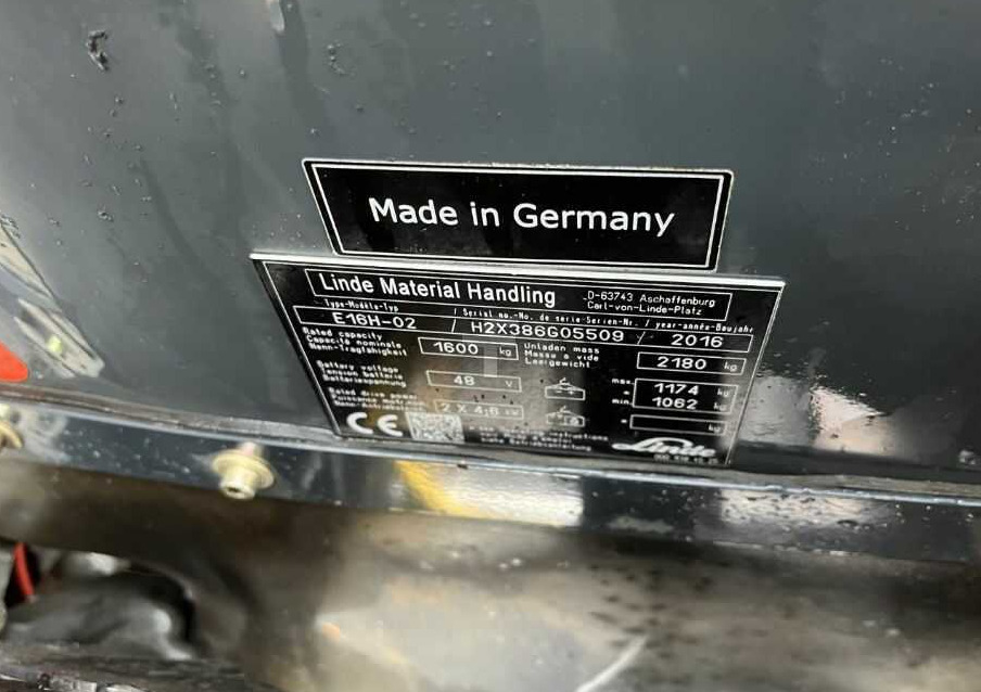 Linde E16H-02 - Электропогрузчик: фото 4 Linde E16H-02 - Электропогрузчик: фото 4