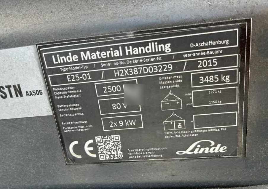 Linde E25-01 - Электропогрузчик: фото 4 Linde E25-01 - Электропогрузчик: фото 4