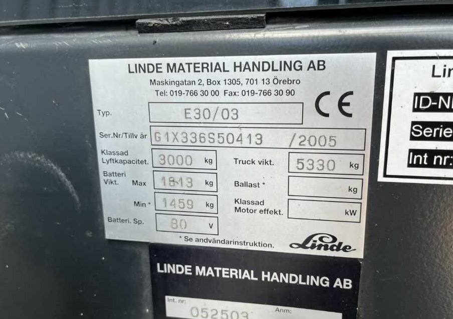 Linde E30-03 - Электропогрузчик: фото 4 Linde E30-03 - Электропогрузчик: фото 4