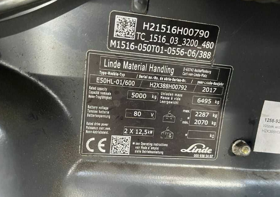 Linde E50HL-01/600 - Электропогрузчик: фото 4 Linde E50HL-01/600 - Электропогрузчик: фото 4