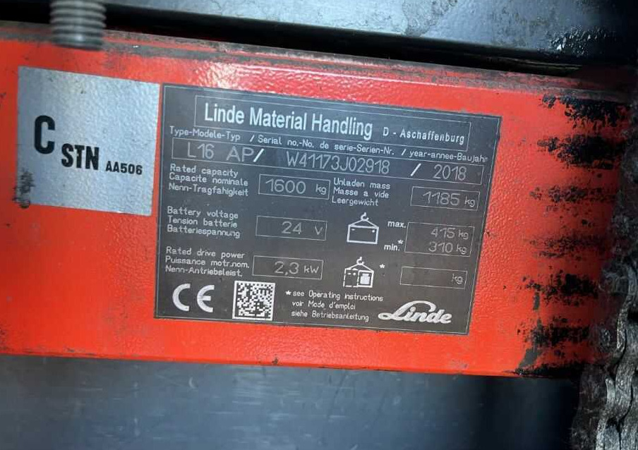 Linde L16APi - Штабелер: фото 4 Linde L16APi - Штабелер: фото 4