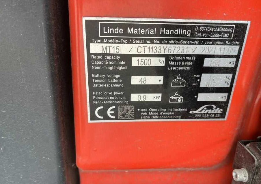 Linde MT15 - Тележка: фото 4 Linde MT15 - Тележка: фото 4