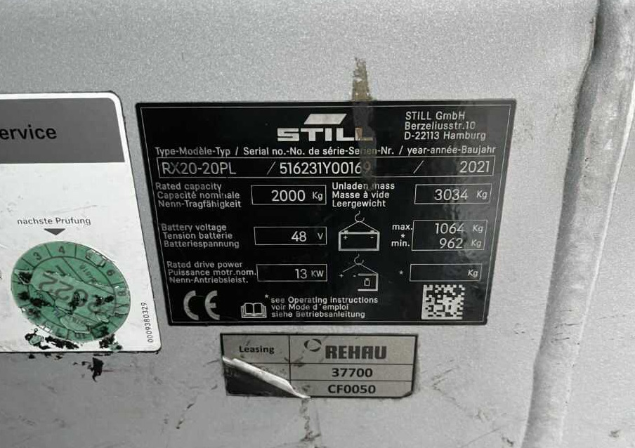 Still RX20-20PL - Электропогрузчик: фото 4 Still RX20-20PL - Электропогрузчик: фото 4