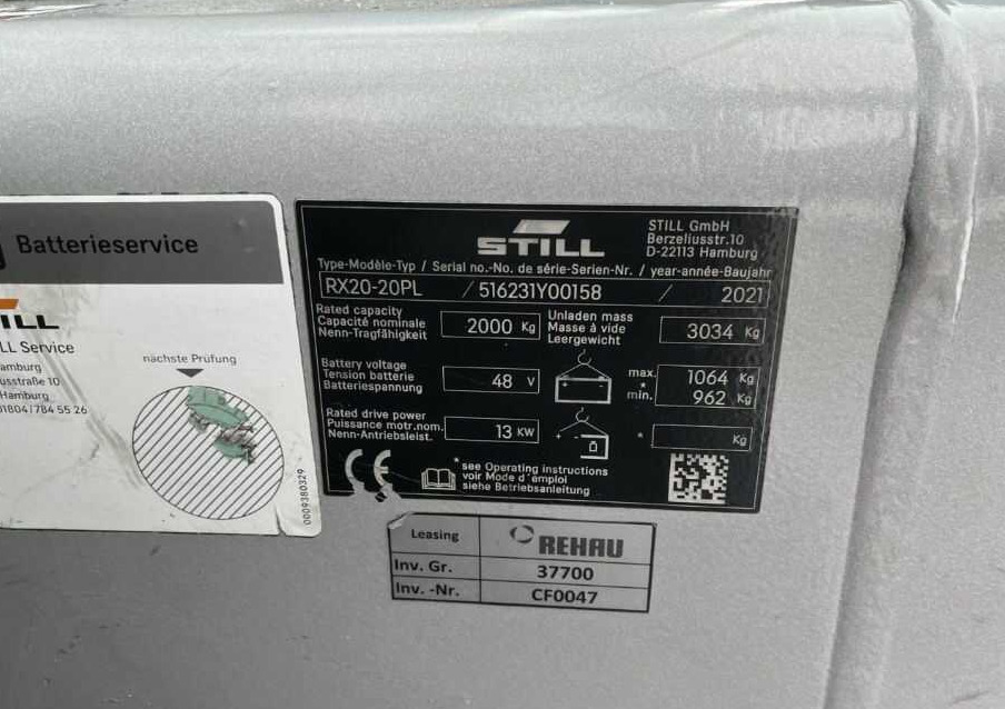 Still RX20-20PL - Электропогрузчик: фото 4 Still RX20-20PL - Электропогрузчик: фото 4