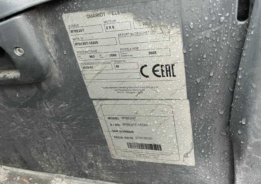 Toyota 8FBE20T - Электропогрузчик: фото 5 Toyota 8FBE20T - Электропогрузчик: фото 5