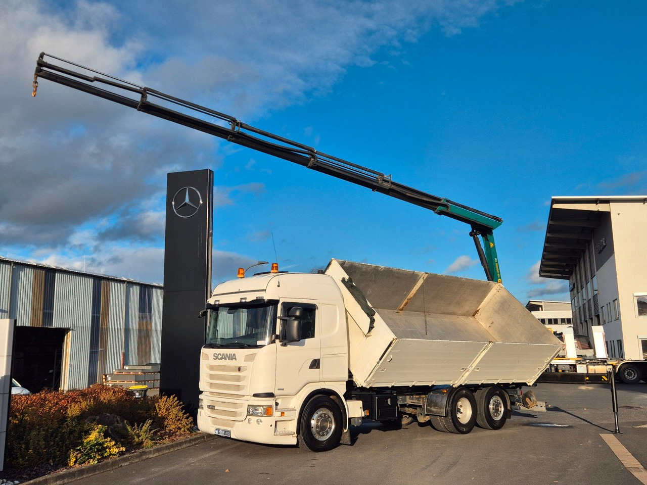 Scania G490 LB6x2*4HNB Palfinger PK 18002-EH D Funk AHK - Самосвал, Автоманипулятор: фото 1 Scania G490 LB6x2*4HNB Palfinger PK 18002-EH D Funk AHK - Самосвал, Автоманипулятор: фото 1