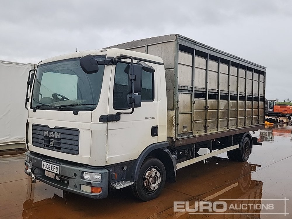 2008 MAN TGL7.180 - Грузовик для перевозки животных: фото 1 2008 MAN TGL7.180 - Грузовик для перевозки животных: фото 1