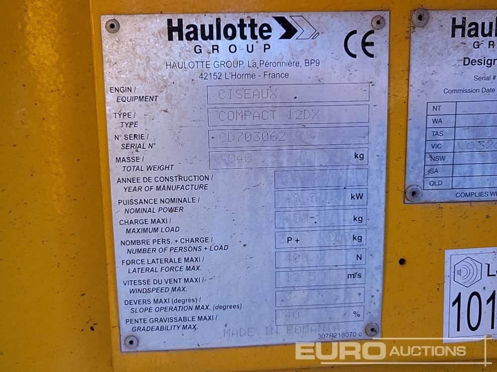 Подъёмник 2013 Haulotte Compact 12DX: фото 34 Подъёмник 2013 Haulotte Compact 12DX: фото 34