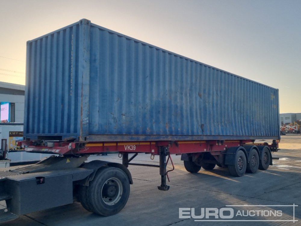 2014 Dennison Tri Axle Skeleton Trailer, Twist Locks, 40' x 8' Container - Морской контейнер: фото 1 2014 Dennison Tri Axle Skeleton Trailer, Twist Locks, 40' x 8' Container - Морской контейнер: фото 1