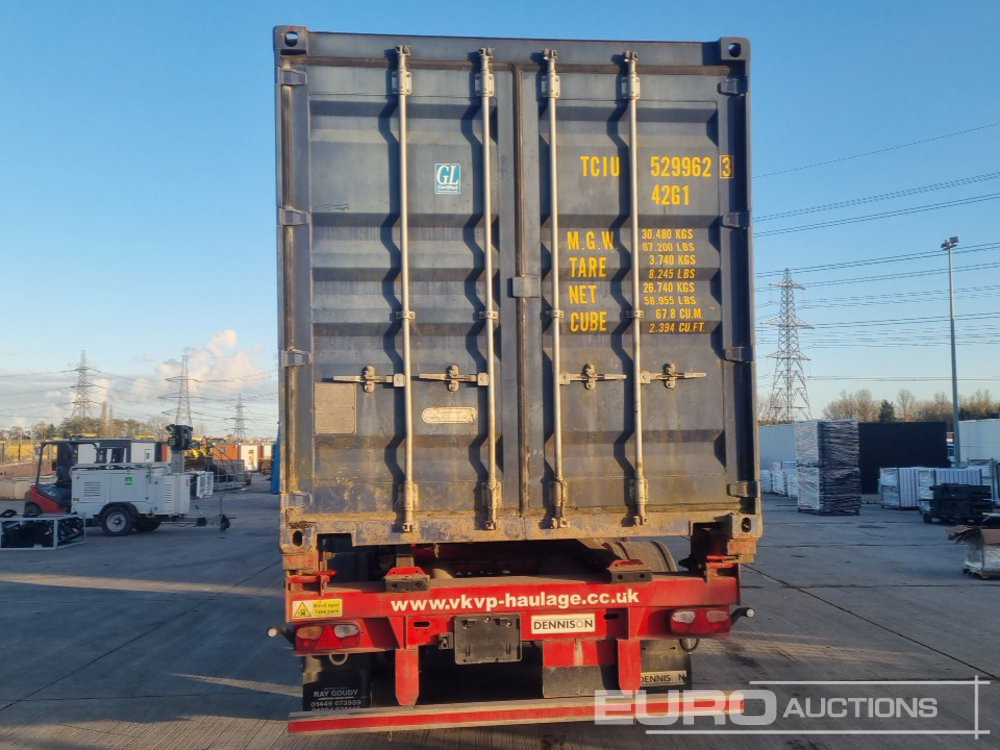2014 Dennison Tri Axle Skeleton Trailer, Twist Locks, 40' x 8' Container - Морской контейнер: фото 4 2014 Dennison Tri Axle Skeleton Trailer, Twist Locks, 40' x 8' Container - Морской контейнер: фото 4