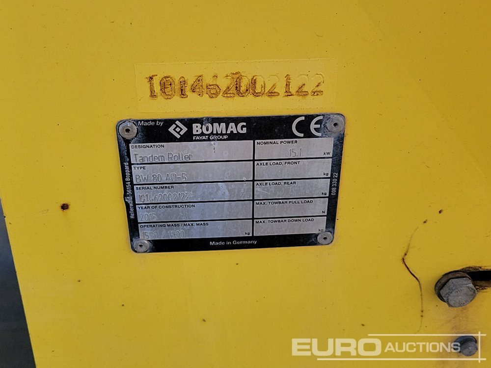 Каток 2015 Bomag BW80AD-5: фото 33