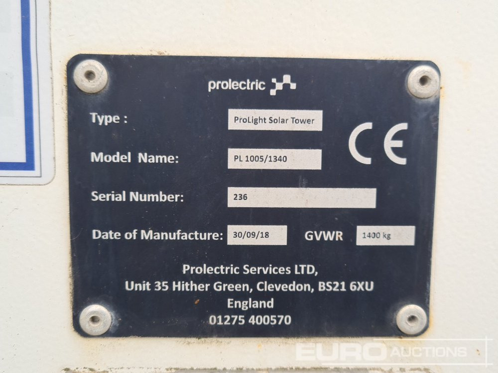 Осветительная мачта 2018 Prolectric ProLight Solar Tower: фото 21