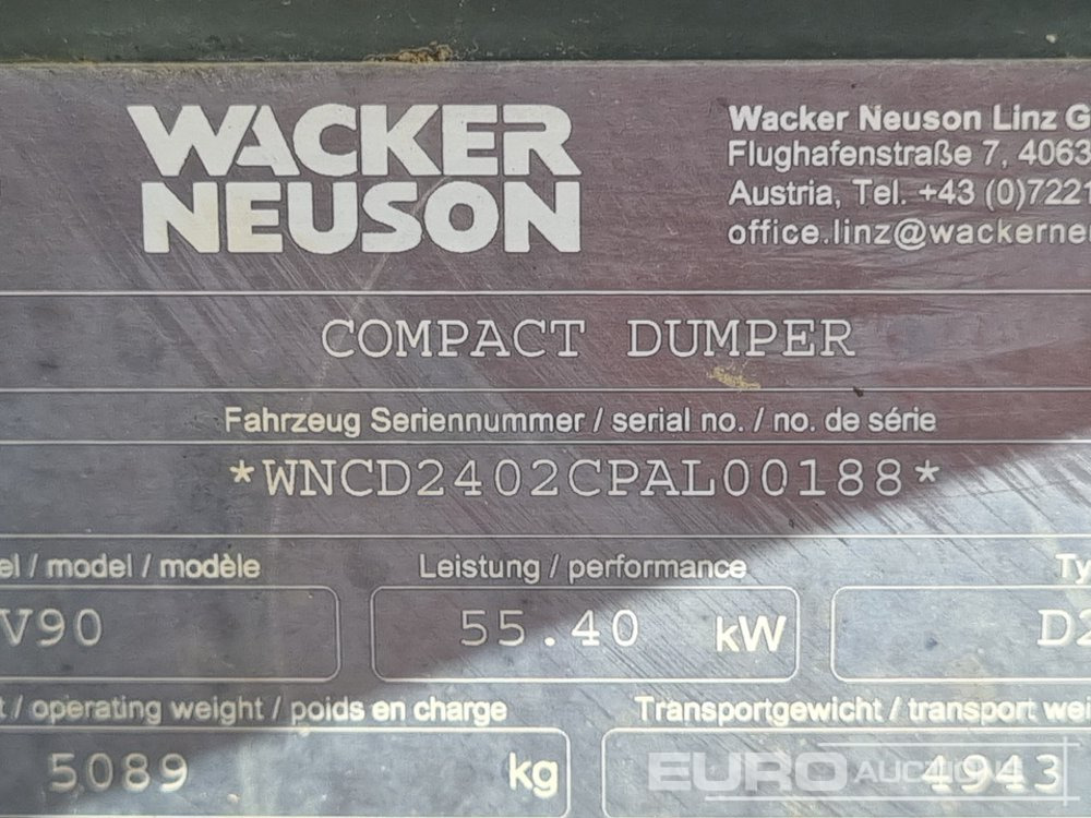 Мини-самосвал 2019 Wacker Neuson DV90: фото 32