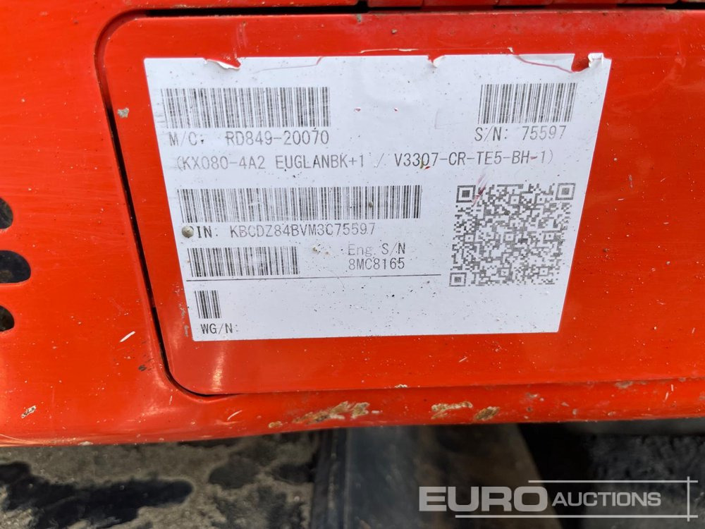2021 Kubota KX080-4A2 - Мини-экскаватор: фото 5 2021 Kubota KX080-4A2 - Мини-экскаватор: фото 5