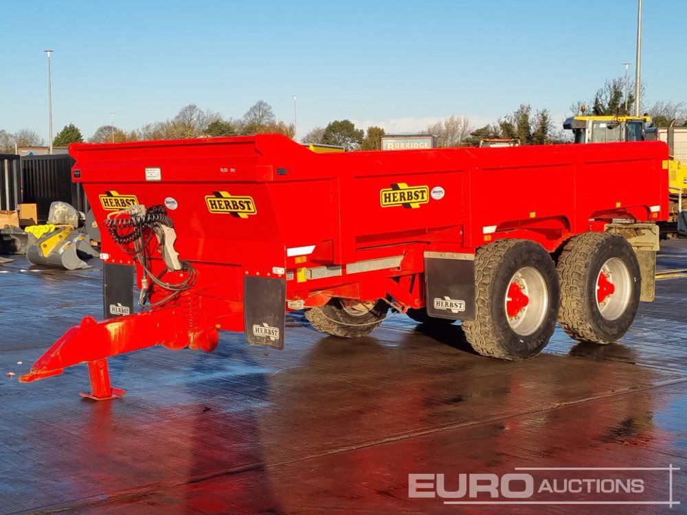 2024 Herbst Twin Axle Sprung Draw Bar 14 Ton Dump Trailer, Air Brakes, Hydraulic Tailgate - Сельскохозяйственный прицеп: фото 1 2024 Herbst Twin Axle Sprung Draw Bar 14 Ton Dump Trailer, Air Brakes, Hydraulic Tailgate - Сельскохозяйственный прицеп: фото 1