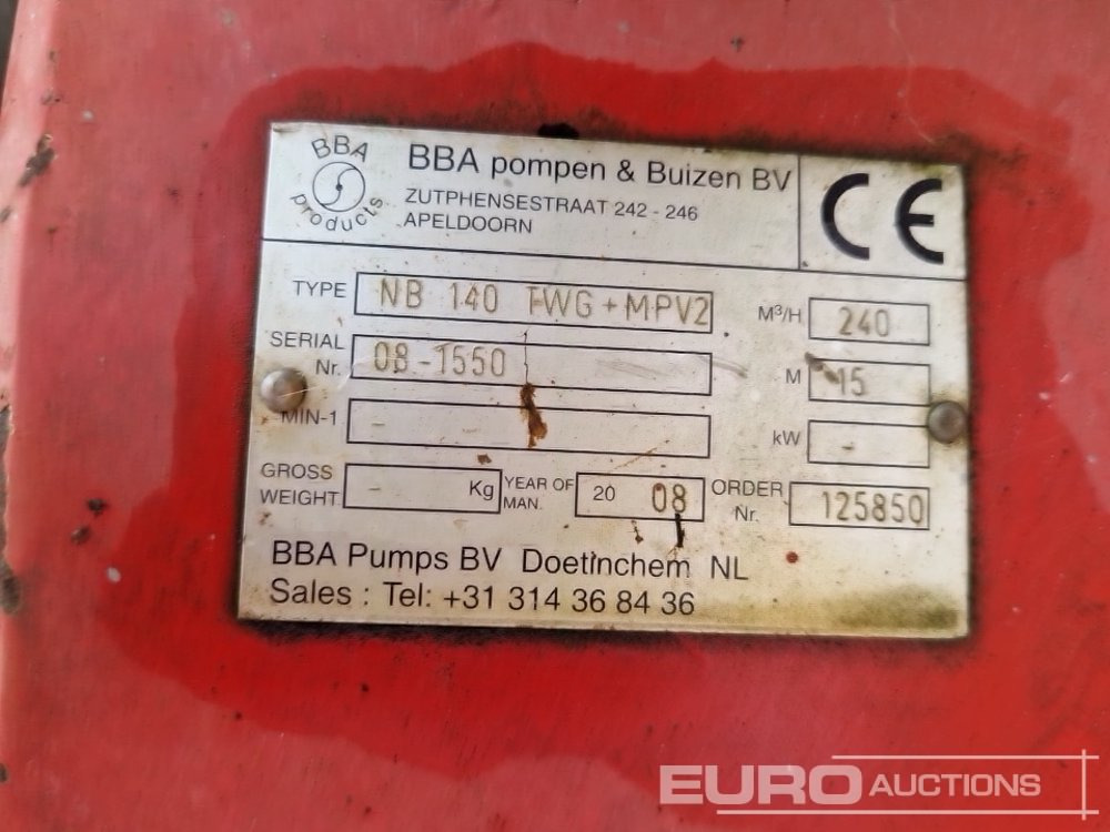 Насос для воды BBA 6" Single Axle Diesel Water Pump, Yanmar Engine: фото 32